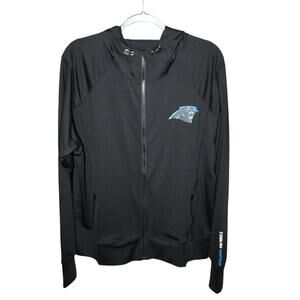 Carolina Panthers Black Women's 2XL Zip Up Jacket Hooded NFL Team Fleece
